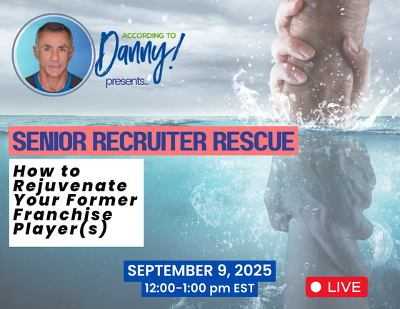 Member Price: LIVE Webinar: Senior Recruiter Rescue: How to Rejuvenate Your Former Franchise Player(s)