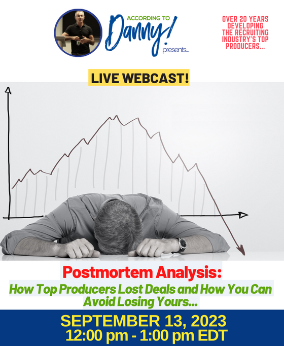 Recording: Postmortem Analysis: How Top Producers Lost Deals and How You Can Avoid Losing Yours