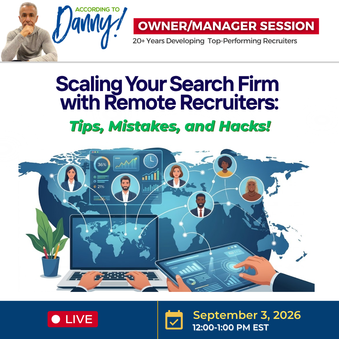 NONMEMBER PRICE: OWNER/MANAGER WEBINAR: Scaling Your Search Firm with Remote Recruiters: Tips, Mistakes and Hacks!