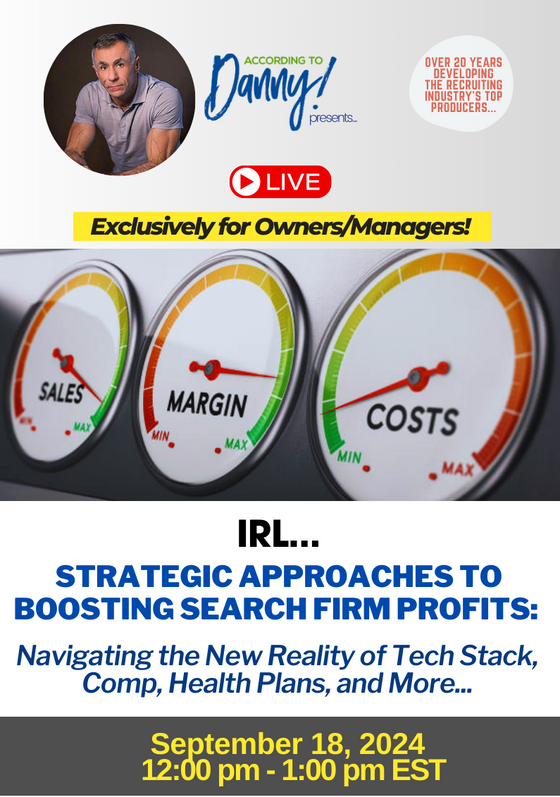 LIVE Webinar: Member Price: Strategic Approaches to Boosting Search Firm Profits