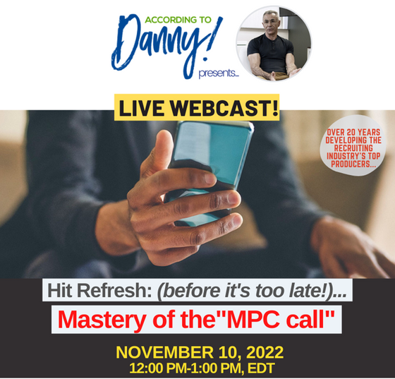 Non Member Price Webinar Recording: Hit Refresh: (Before it’s Too Late) Mastery of the MPC Call